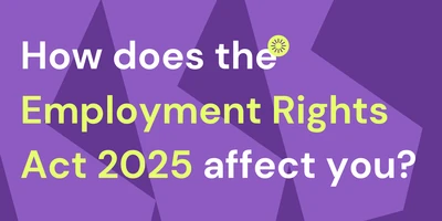 Purple banner with text "How does the Employment Rights Act 2025 affect you?"