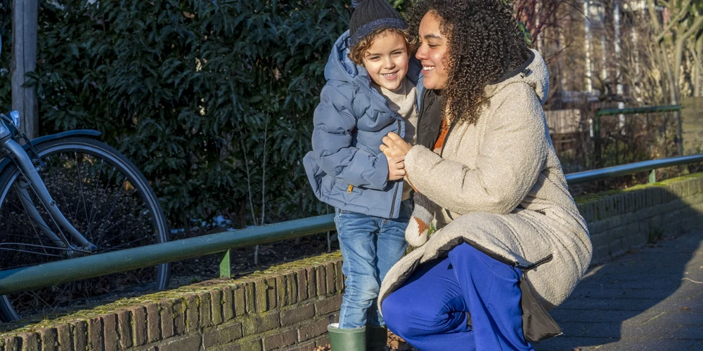 Family outdoors in a park - Hero image for example site